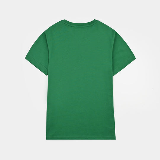 Girls Cotton Jersey T-Shirt H/S Jeevay Pakistan-Green