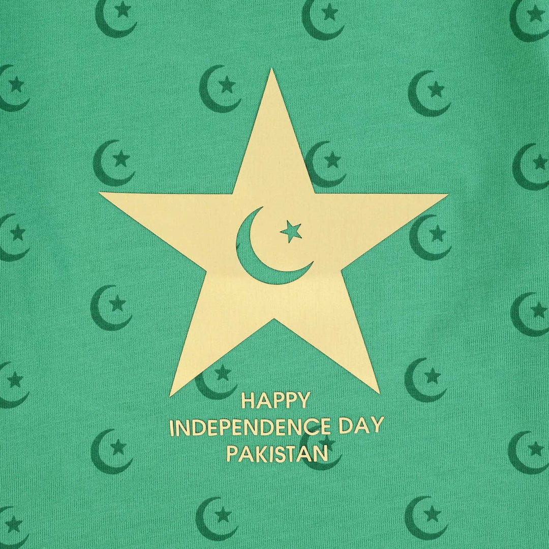 Infant Boys Cotton Jersey T-Shirt Independence Day-Green