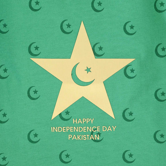 Infant Boys Cotton Jersey T-Shirt Independence Day-Green