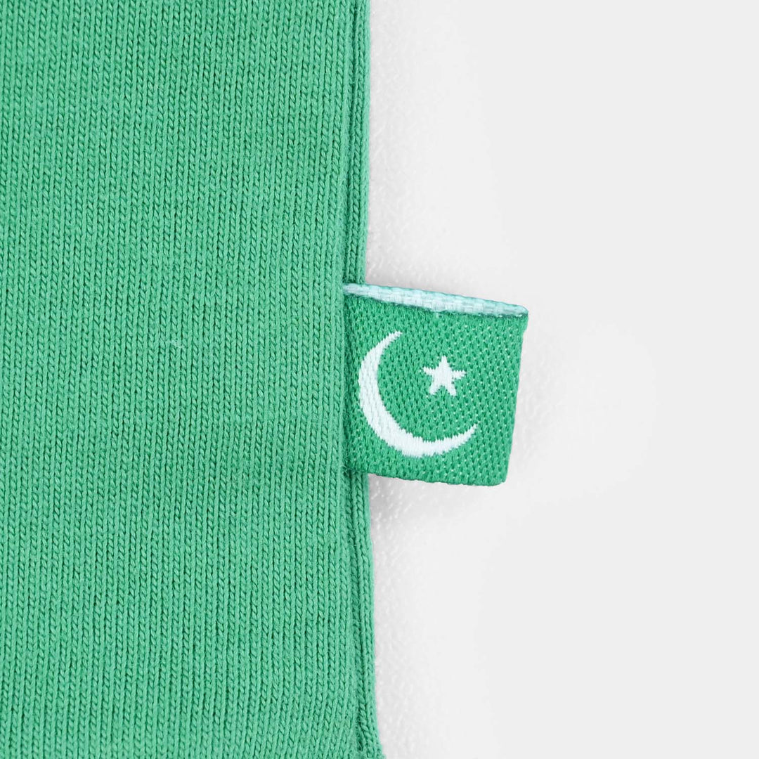 Infant Girls Cotton Jersey T-Shirt Meri Jaan Pakistan-Green