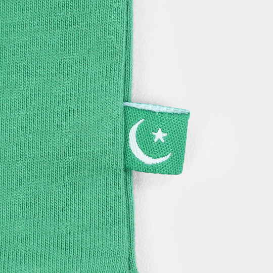 Infant Girls Cotton Jersey T-Shirt Meri Jaan Pakistan-Green