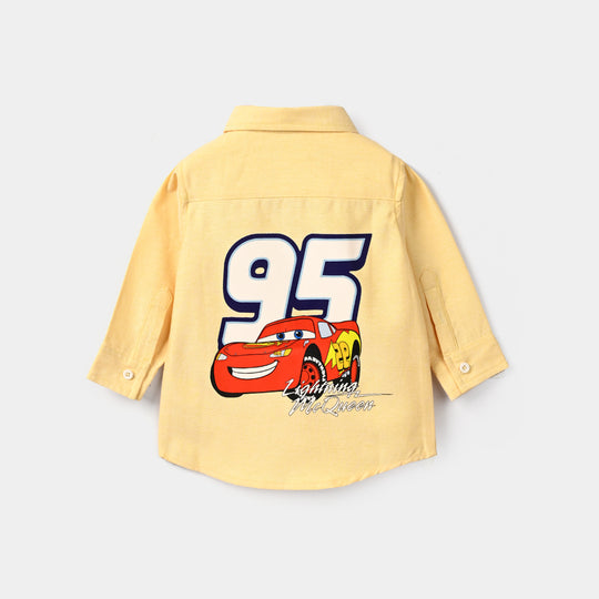 Infant Boys Oxford Shirt Full Sleeves (Lightning MC Queen) - Yellow