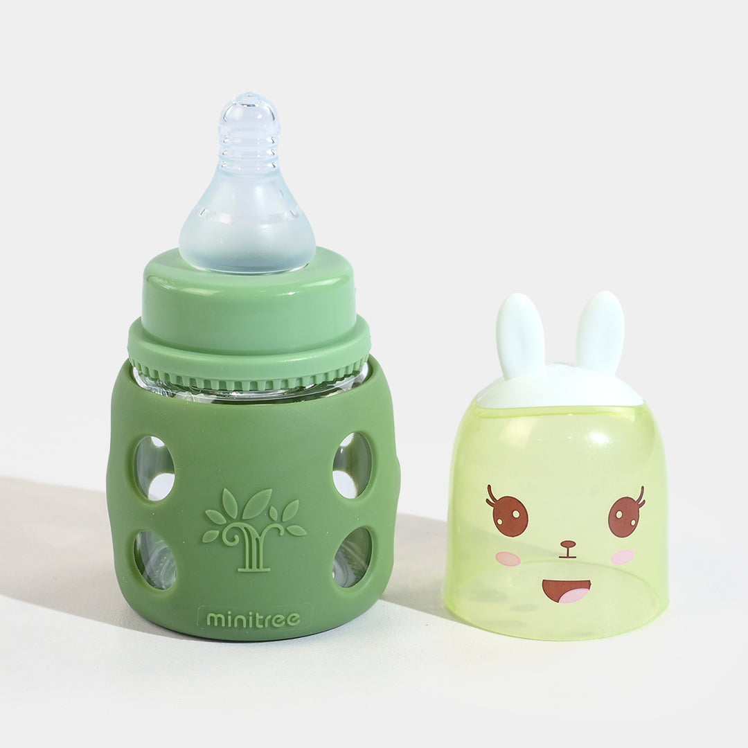 Minitree Newborn Baby Glass Feeder with Silicone Cover | 60Ml