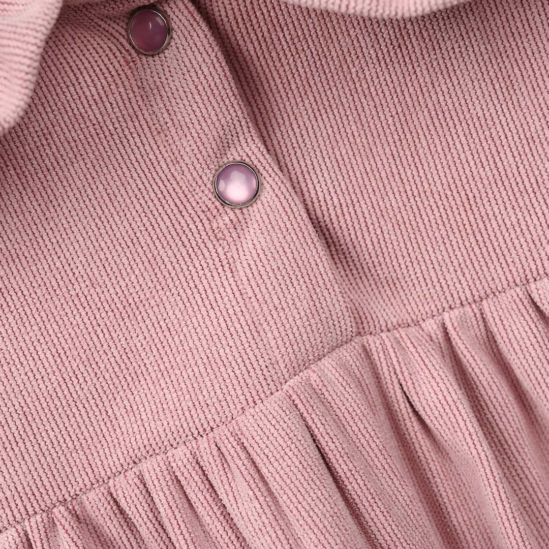 Infant Girls Corduroy Casual Top Bloom-T.Pink