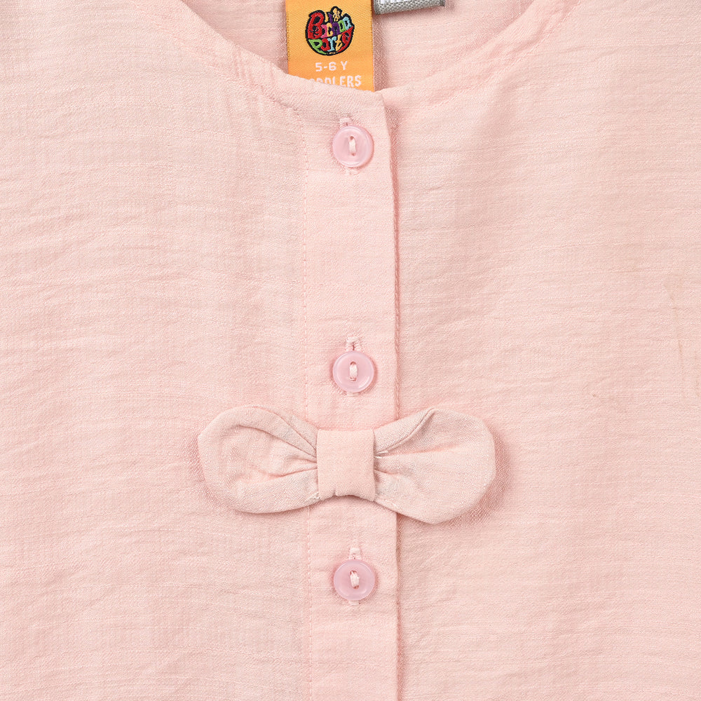 Girls Polyester Casual Top Spring Garden - Baby Pink