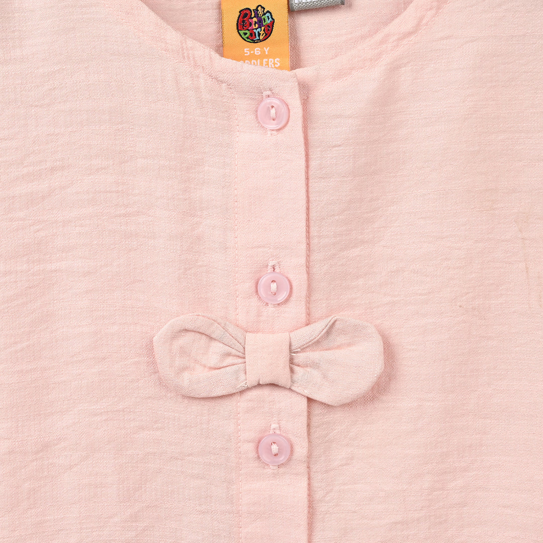 Girls Polyester Casual Top Spring Garden - Baby Pink
