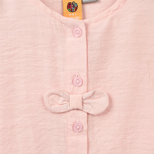 Girls Polyester Casual Top Spring Garden - Baby Pink