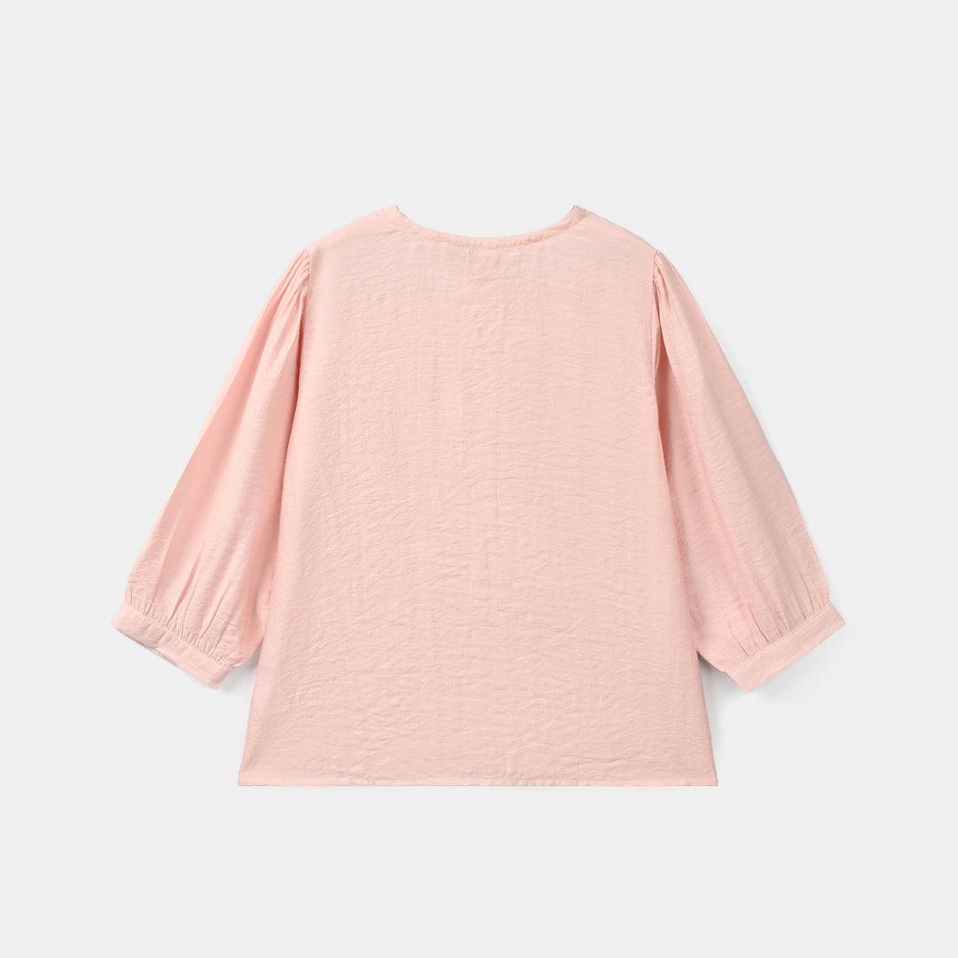 Girls Polyester Casual Top Spring Garden - Baby Pink