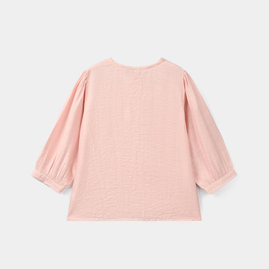 Girls Polyester Casual Top Spring Garden - Baby Pink