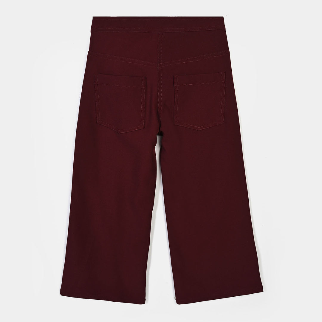 Girls Polyester Pant Commando - Maroon