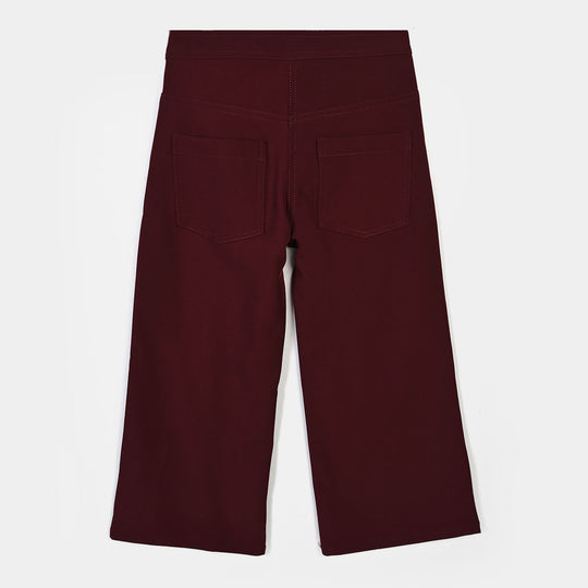 Girls Polyester Pant Commando - Maroon