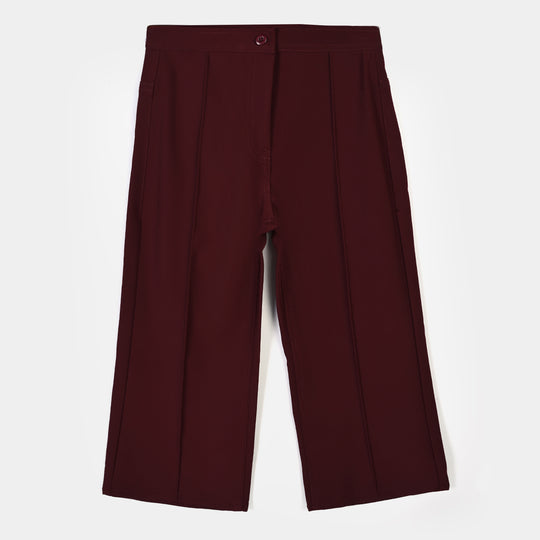 Girls Polyester Pant Commando - Maroon