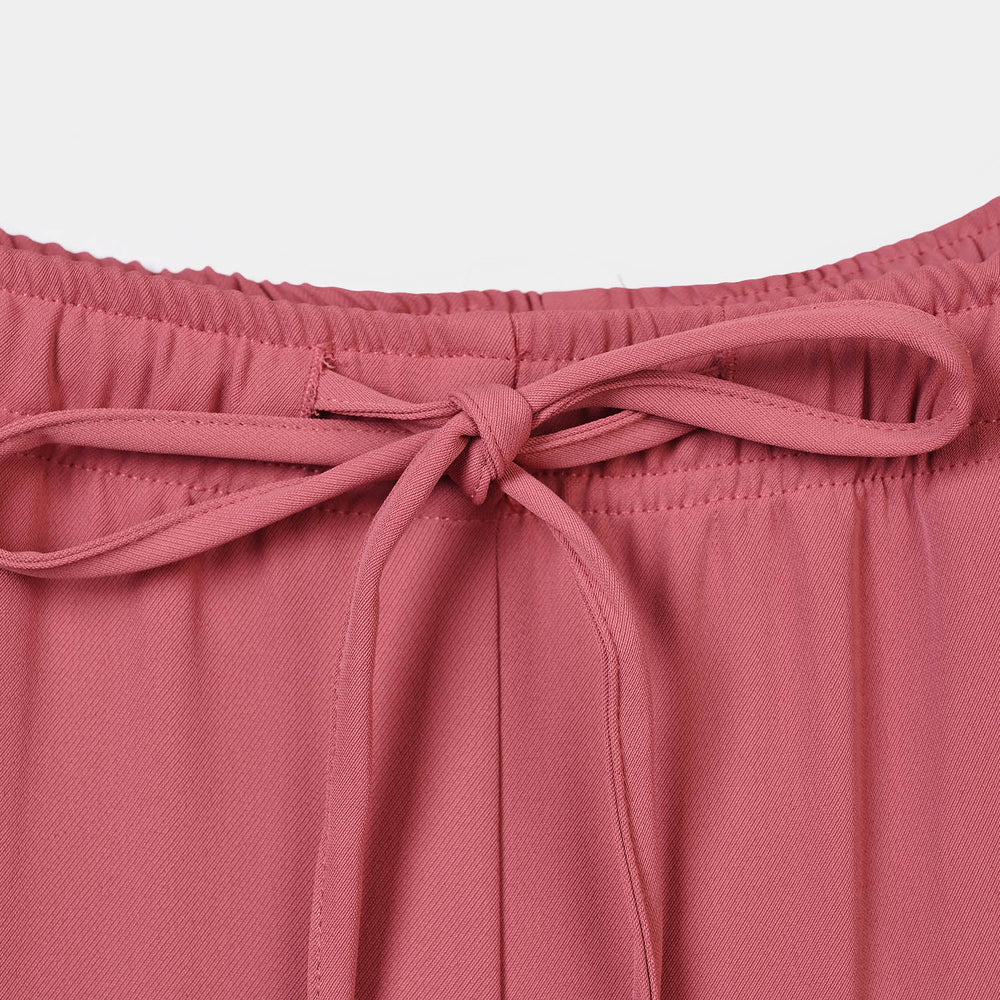 Girls Polyester Pant Petals-PINK