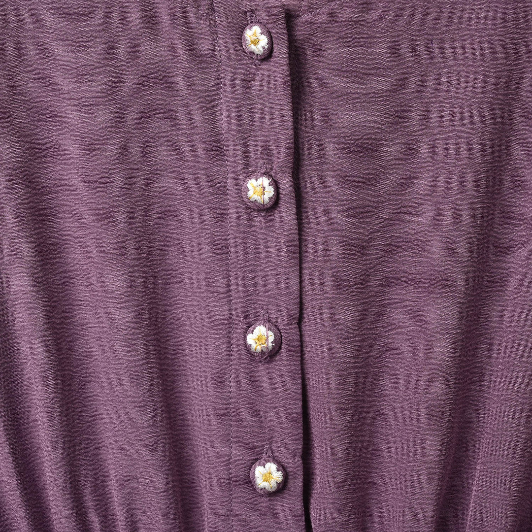 Girls Polyester Jumpsuit Wavy - Purple