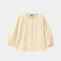 Girls Gauze Casual Top Cookie