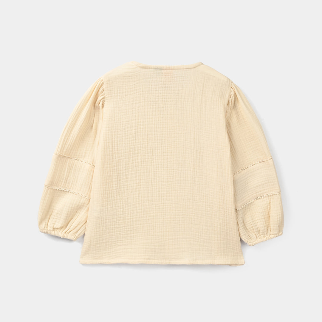 Girls Gauze Casual Top Cookie