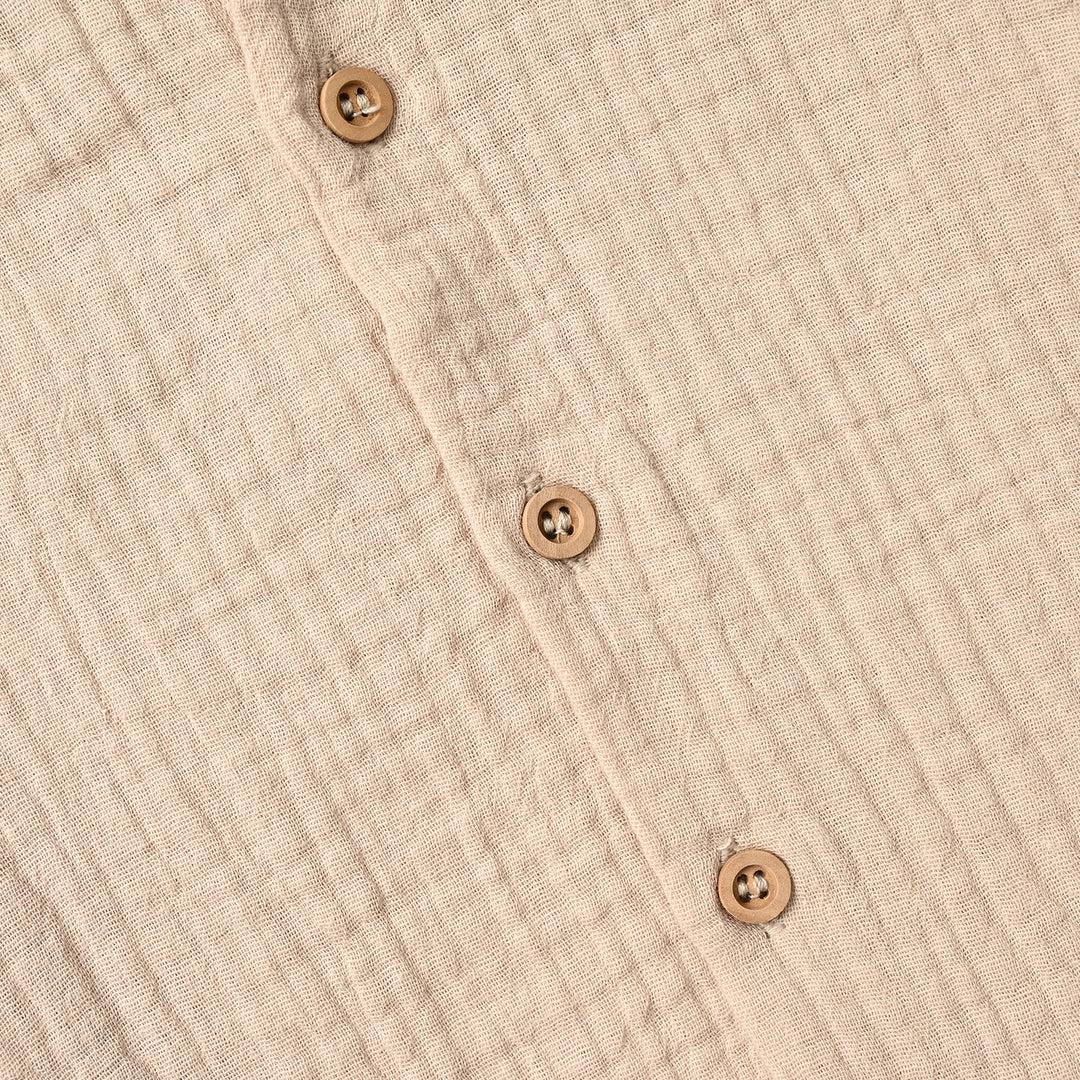Infant Boys Gauze Shirt (Sunday Friend Club)-BEIGE