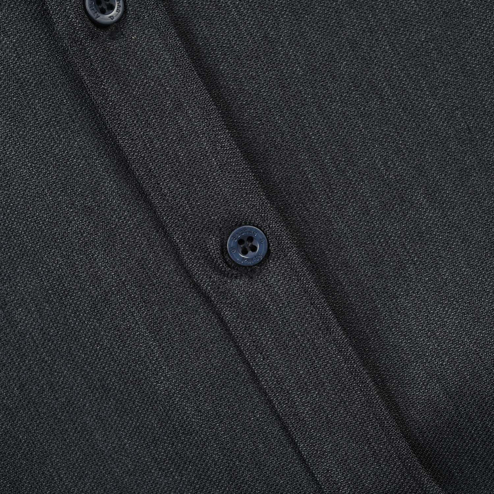 Boys Poly Cotton Shirt F/S (Onyx)-D/GREY