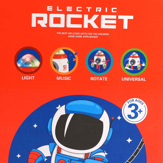 Universal Rotating Lifting Rocket With Light Music