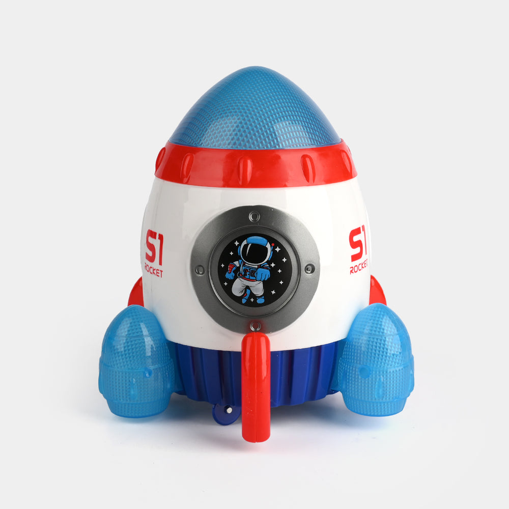 Universal Rotating Lifting Rocket With Light Music