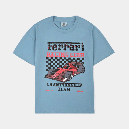 Boys Lycra Jersey T-Shirt-Blue