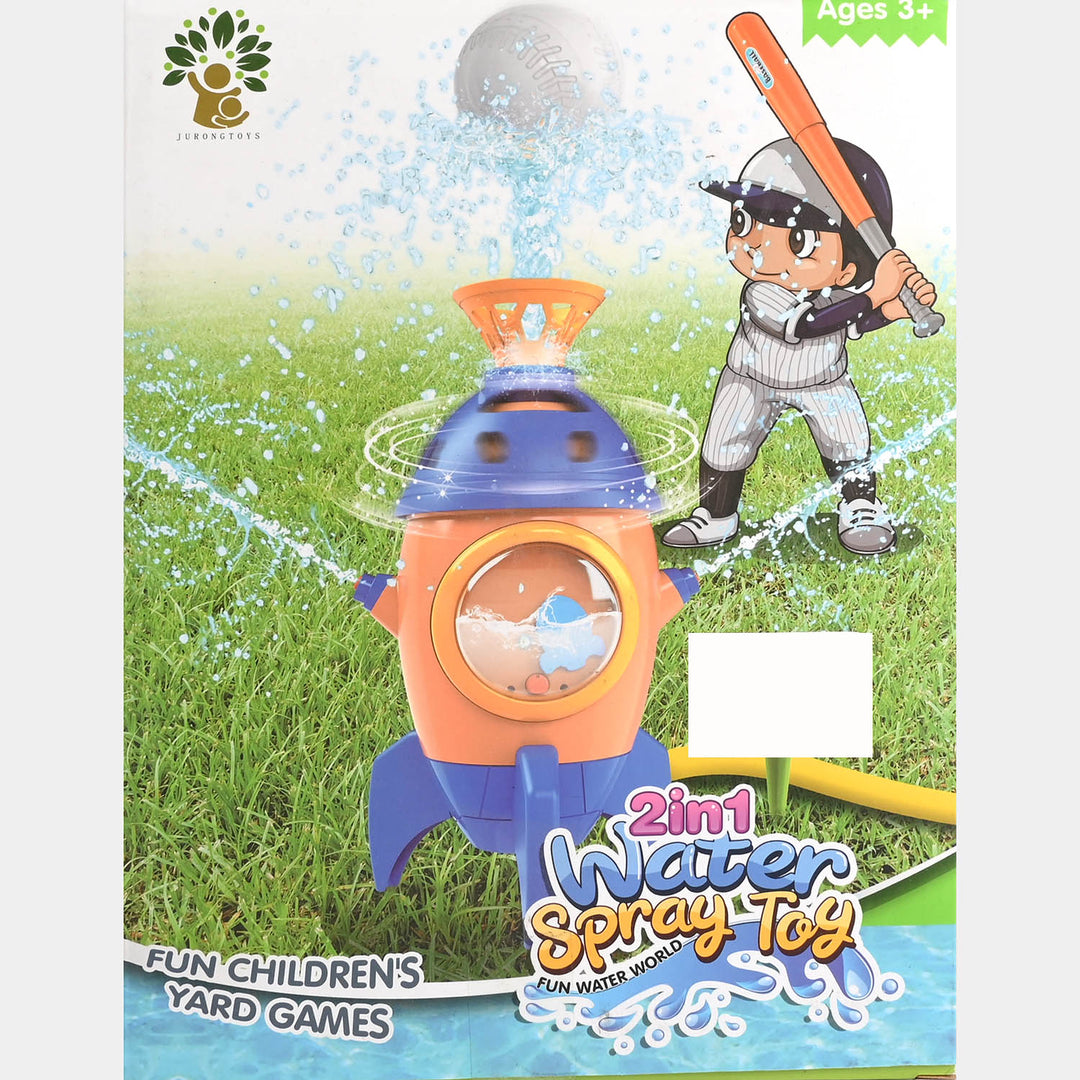 2In1 Swimming Pool With Sprinkler & Baseball