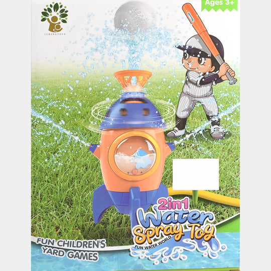2In1 Swimming Pool With Sprinkler & Baseball