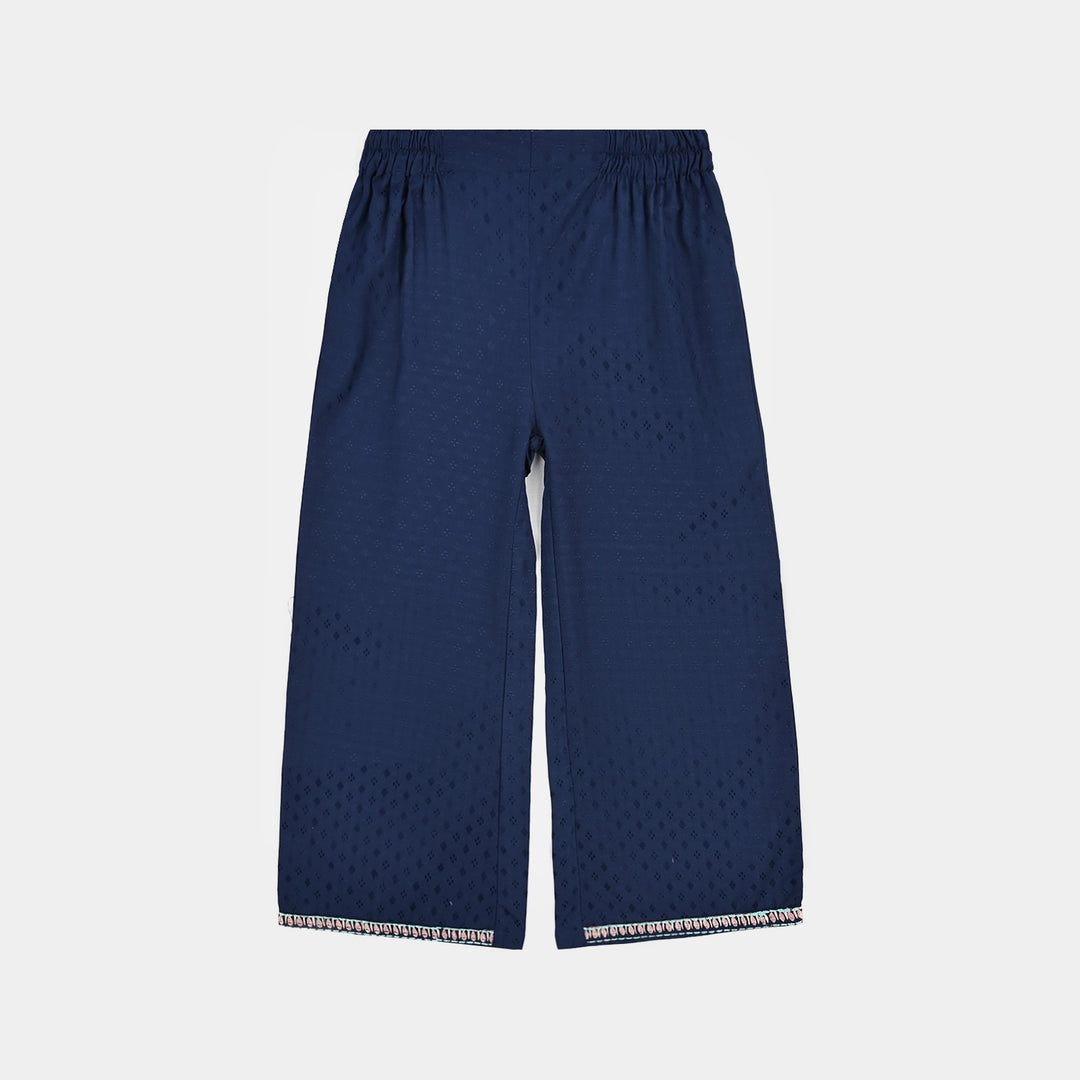 Girls Jacquard Emb 2Pcs Classy-Navy Blue