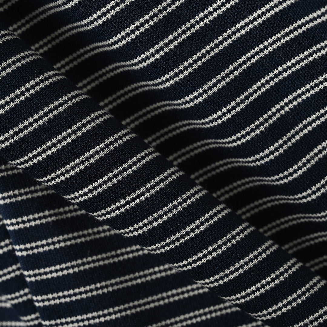 Boys Yarn Dyed T-Shirt F/S Never Too Late-Blue