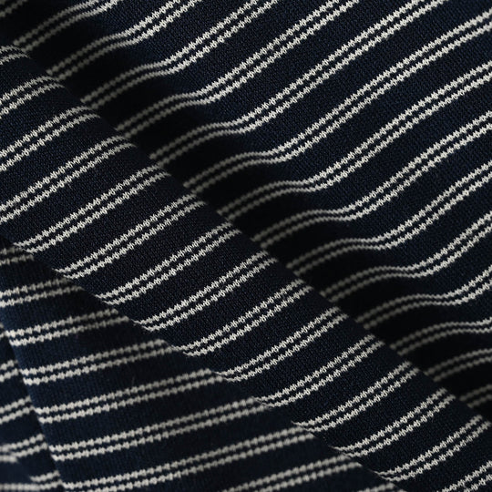 Boys Yarn Dyed T-Shirt F/S Never Too Late-Blue