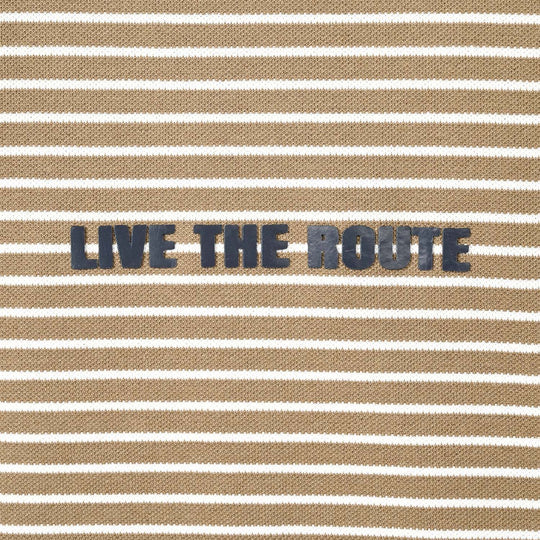 Boys Yarn Dyed T-Shirt Live The Route-BROWN