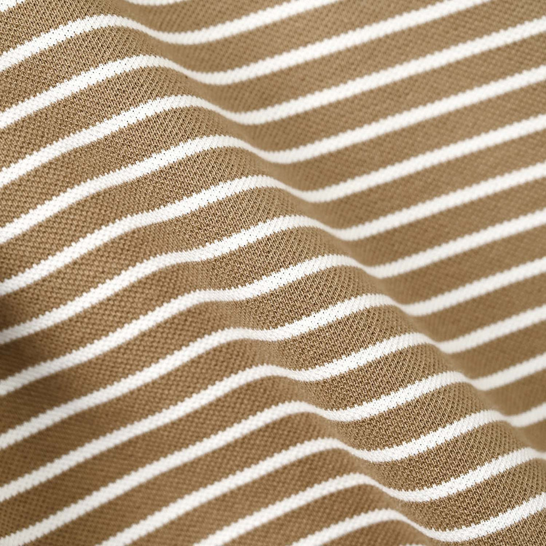 Boys Yarn Dyed T-Shirt Live The Route-BROWN