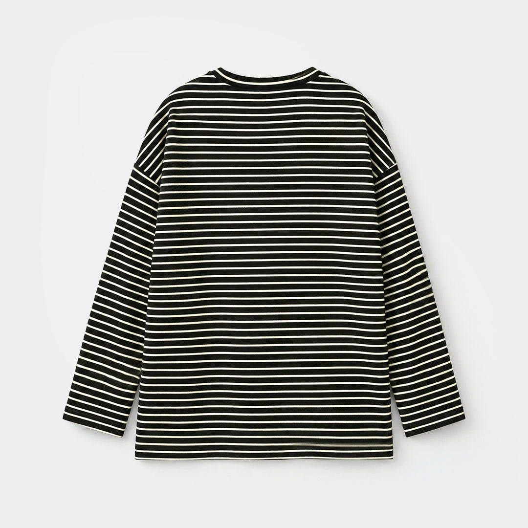Boys Yarn Dyed T-Shirt Fun Days ahead - Black