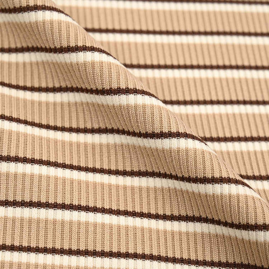 Boys Yarn Dyed T-Shirt Never Stay-BROWN