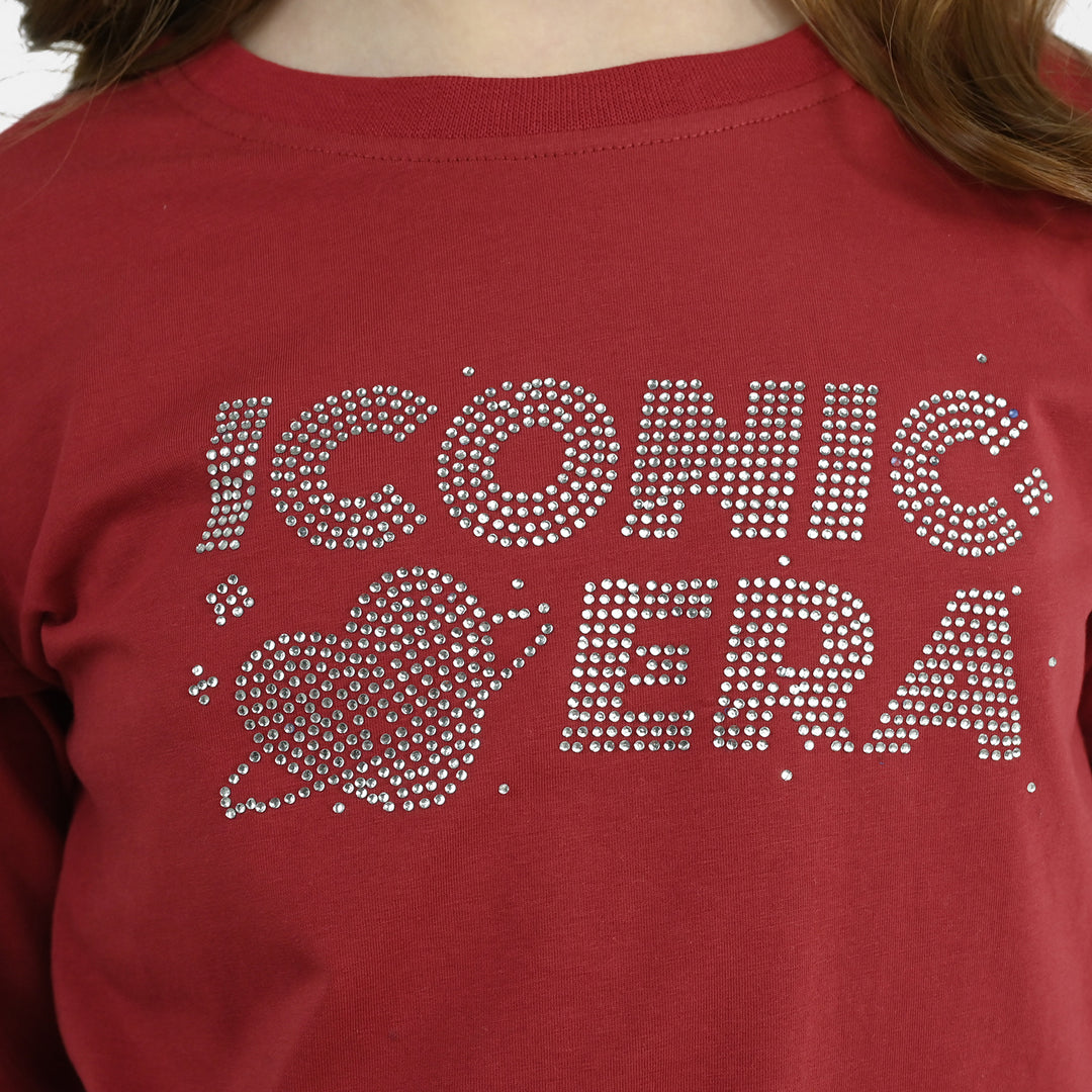 Girls Lycra Jersey T-Shirt Iconic-RED