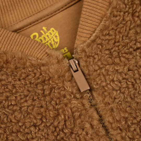 Boys Sherpa Jacket Brown Sherpa