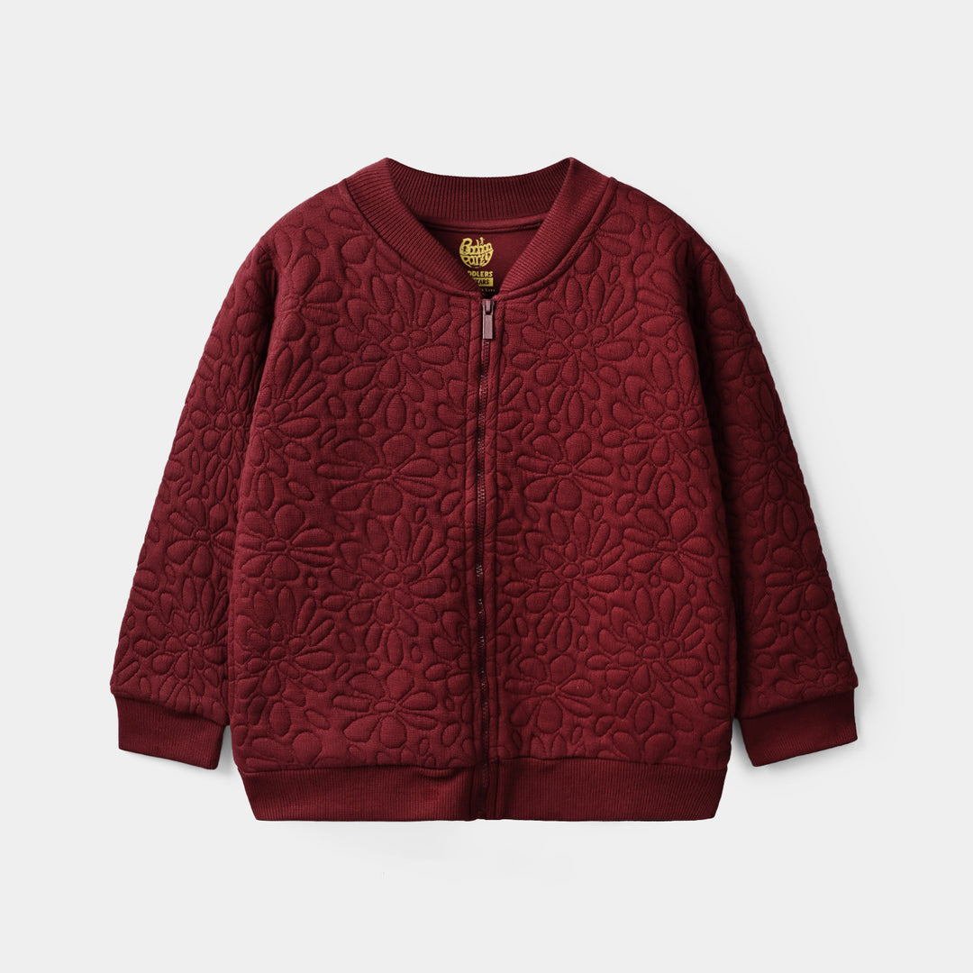 Girls Quilted Jacket Pattern-RED