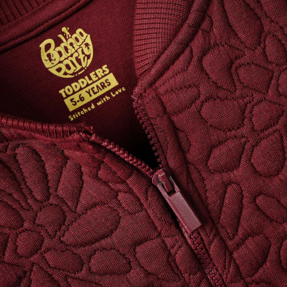Girls Quilted Jacket Pattern-RED