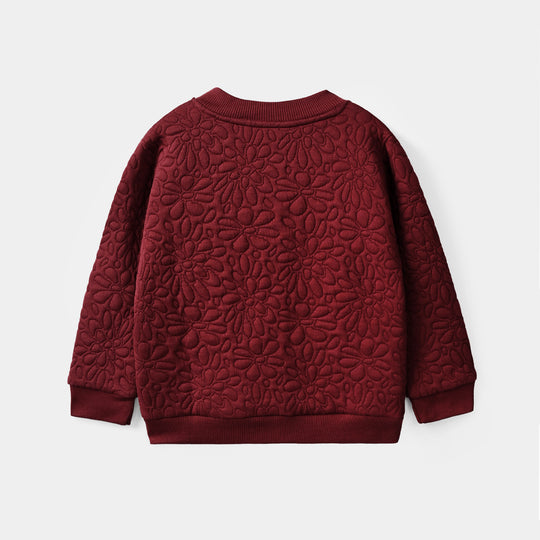 Girls Quilted Jacket Pattern-RED
