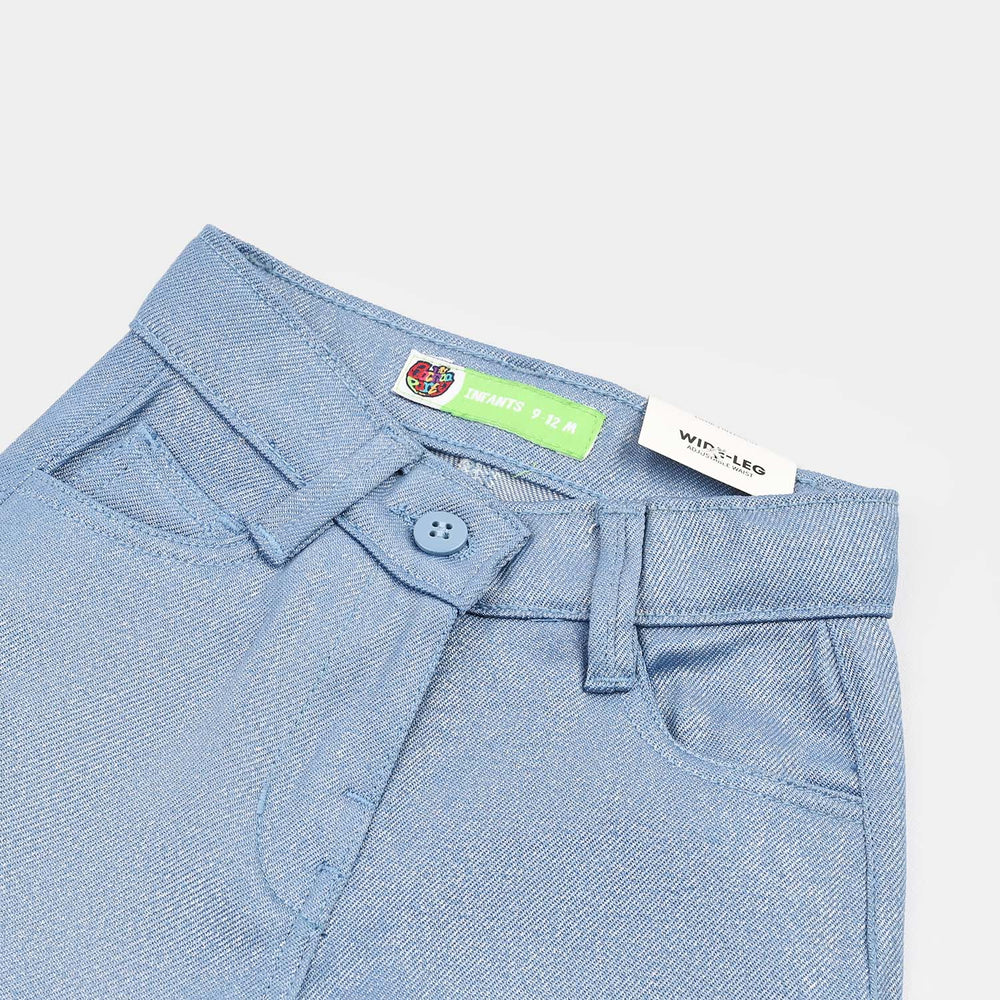 Infant Girls Denim Stretch PANT Glitter-Mid Blue