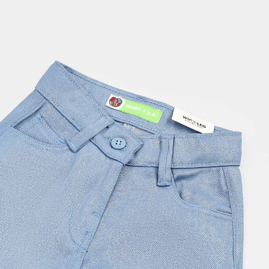 Infant Girls Denim Stretch PANT Glitter-Mid Blue