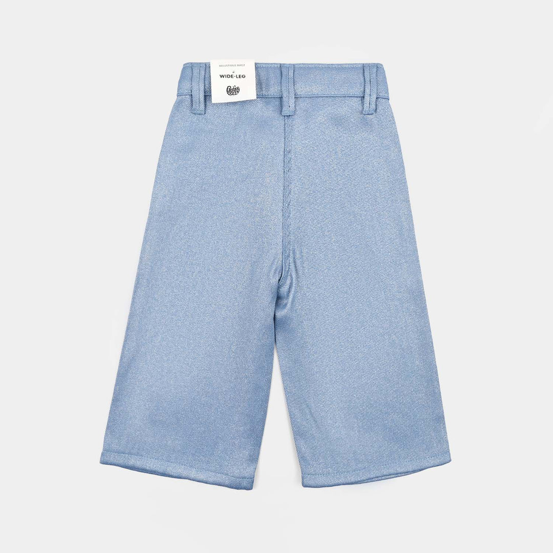 Infant Girls Denim Stretch PANT Glitter-Mid Blue