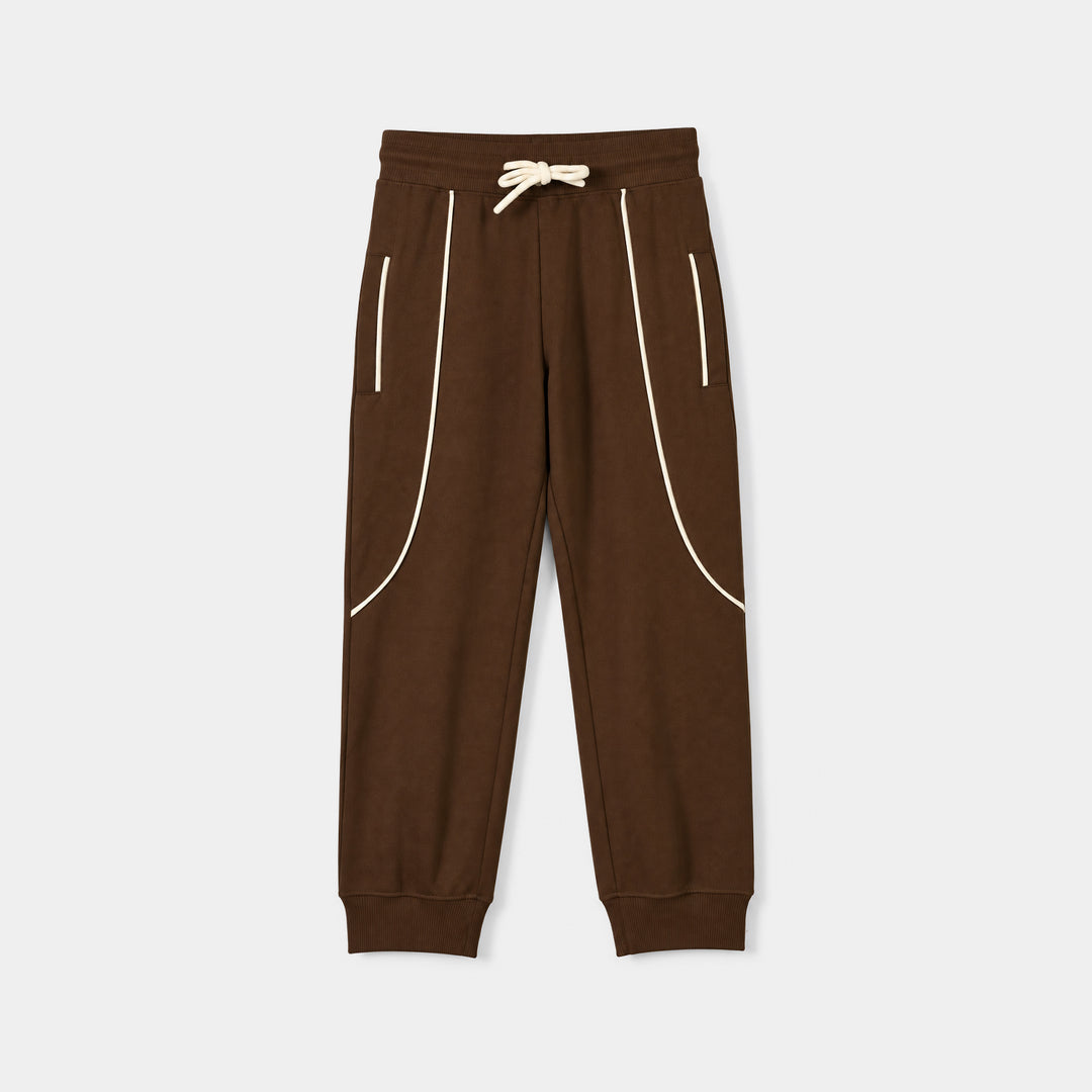Boys Cotton Interlock 2 Pcs Suit Goal Area - BROWN