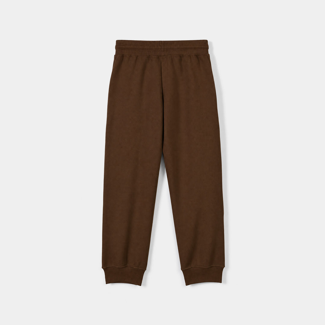 Boys Cotton Interlock 2 Pcs Suit Goal Area - BROWN