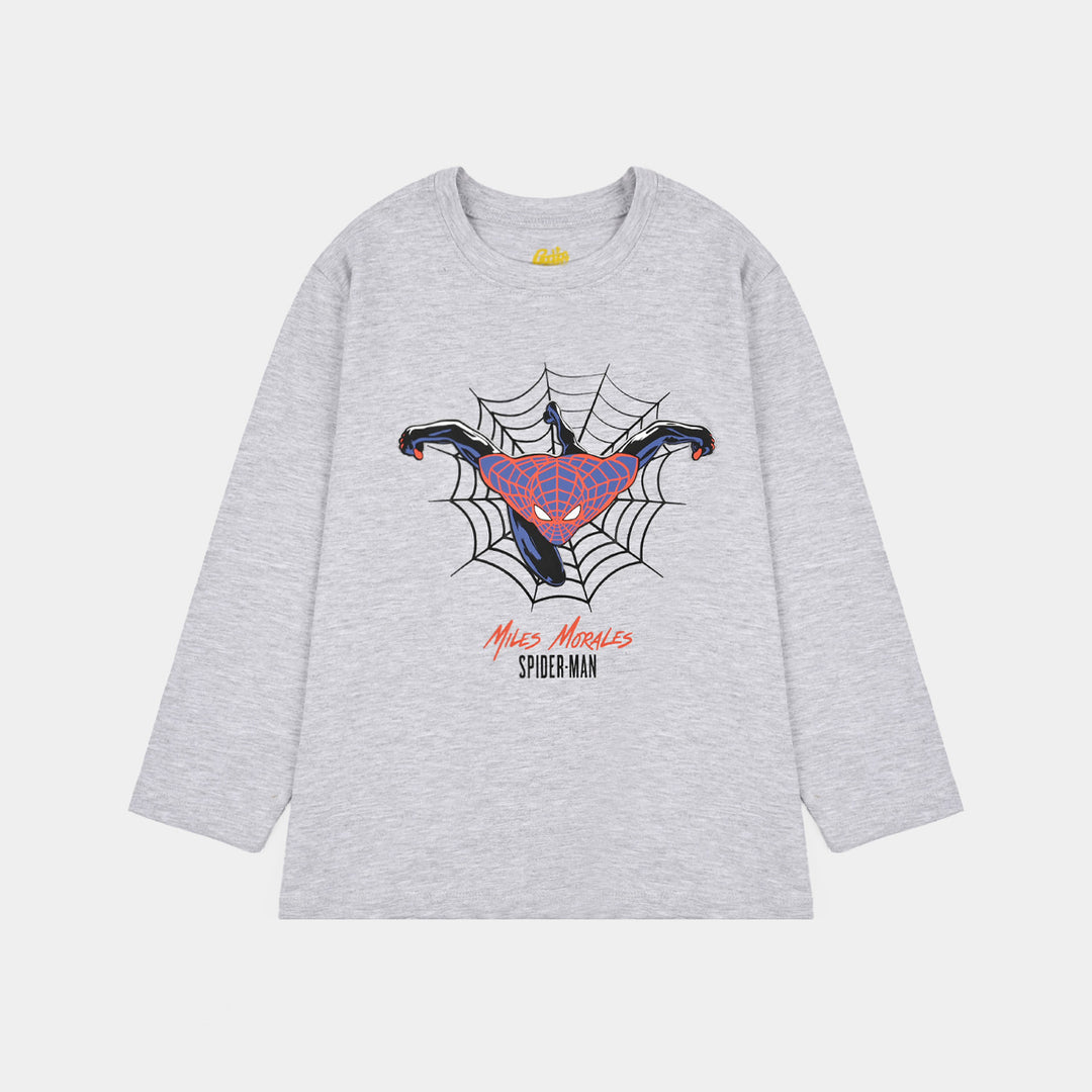 Boys Lycra Jersey T-Shirt Character-GREY