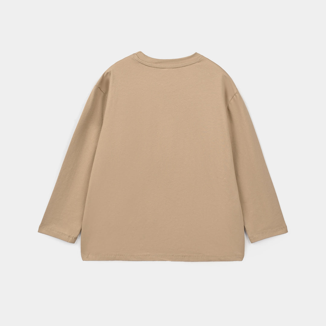 Boys Lycra Jersey T-Shirt F/S Skate-BROWN