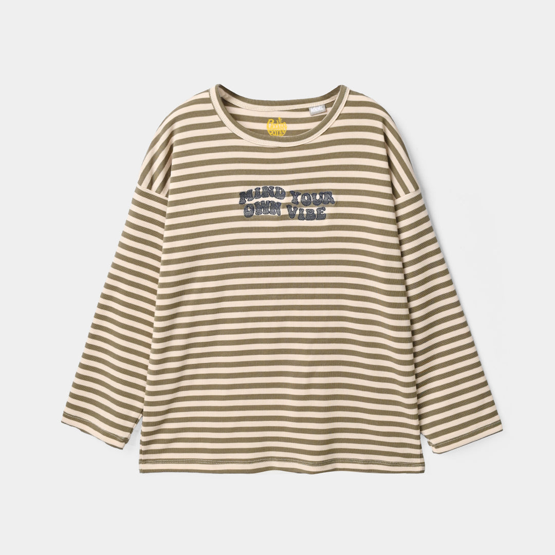 Boys Lycra Jersey T-Shirt Mind Your Own Vibe