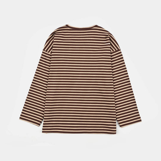 Boys 2x1 Rib T-Shirt Beyond Sparks - BROWN
