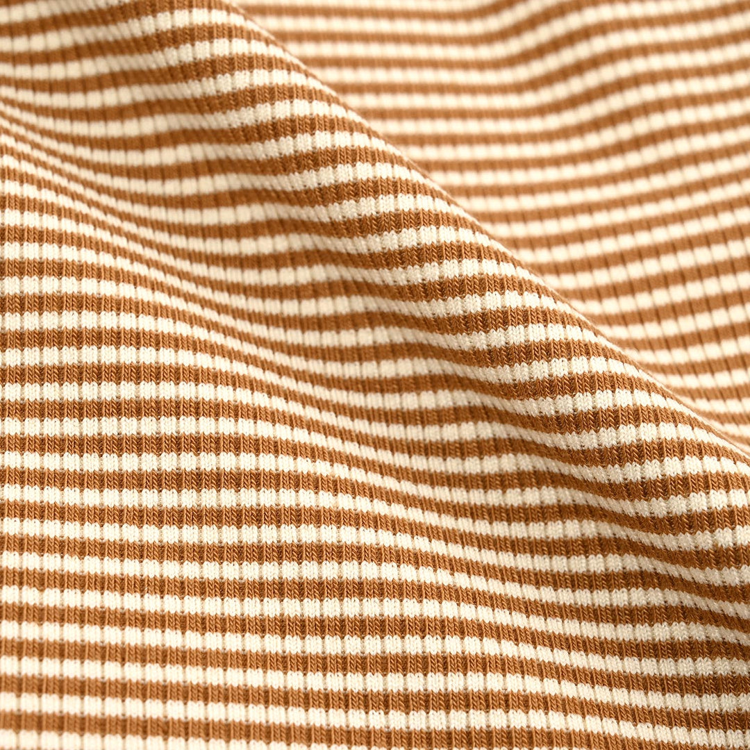 Boys 2x1 Rib T-Shirt F/S Real Skaters-BROWN