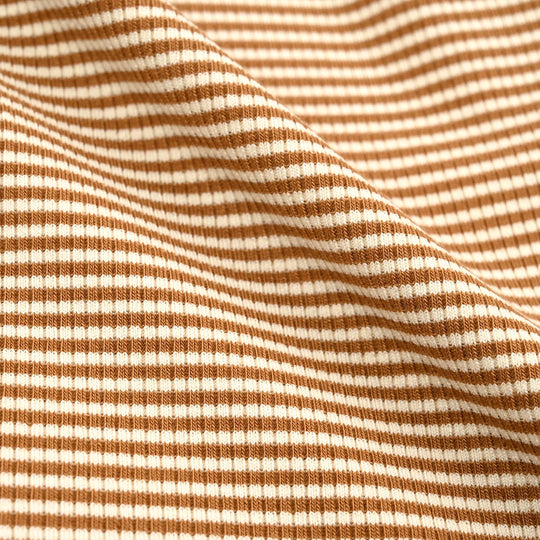 Boys 2x1 Rib T-Shirt F/S Real Skaters-BROWN